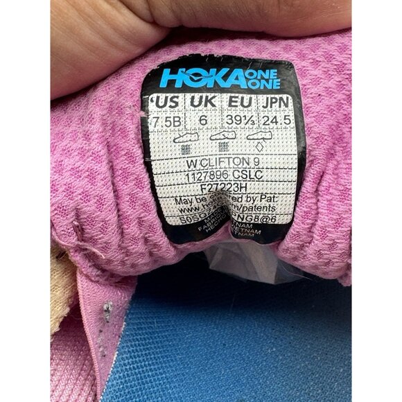 Hoka One One Womens Clifton 9 1127896  Pink Running Shoes Sneakers 7.5 - Picture 10 of 10